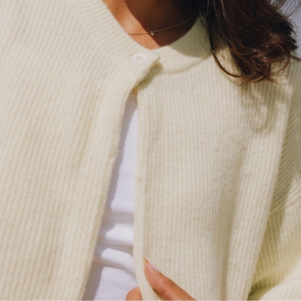 Daily Drills Single-Button Sweater in Butter Yellow